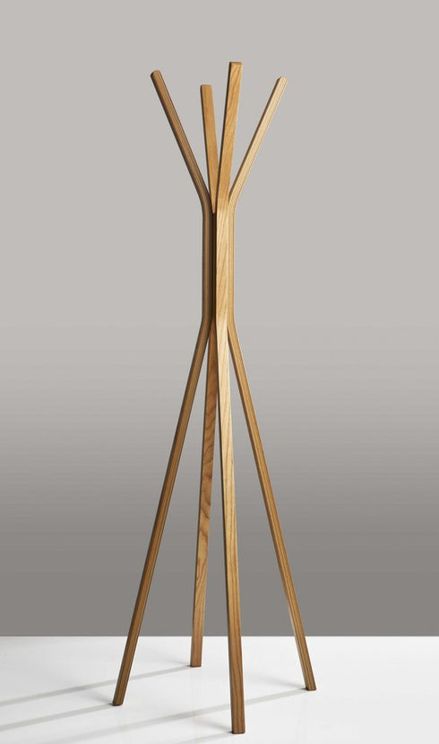 16.5" x 16.5" x 68.25" Natural Coat Rack